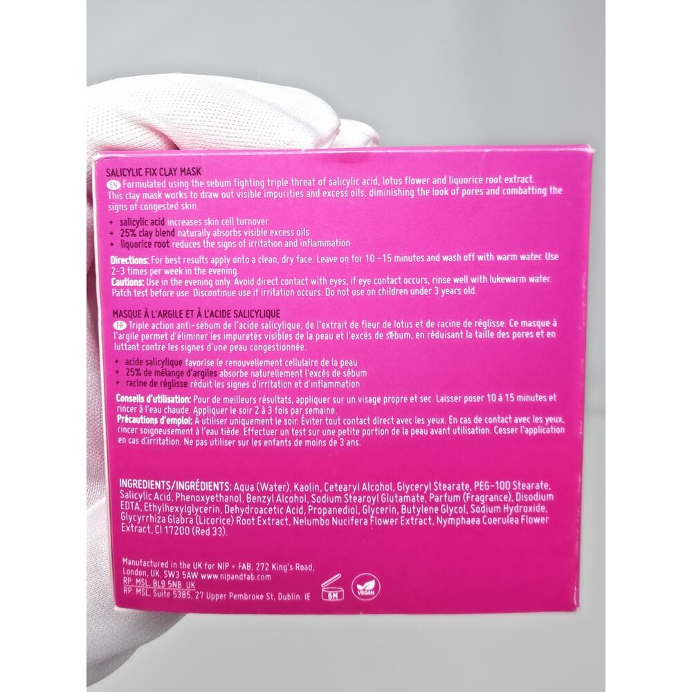 NIP+FAB Purify Salicylic Fix Clay Mask – 170ml / 5.7 fl oz – NEW - Picture 3 of 3